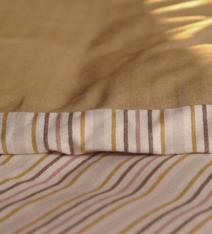 Polly Stripe Brushed 100% Organic Cotton Duvet Cover