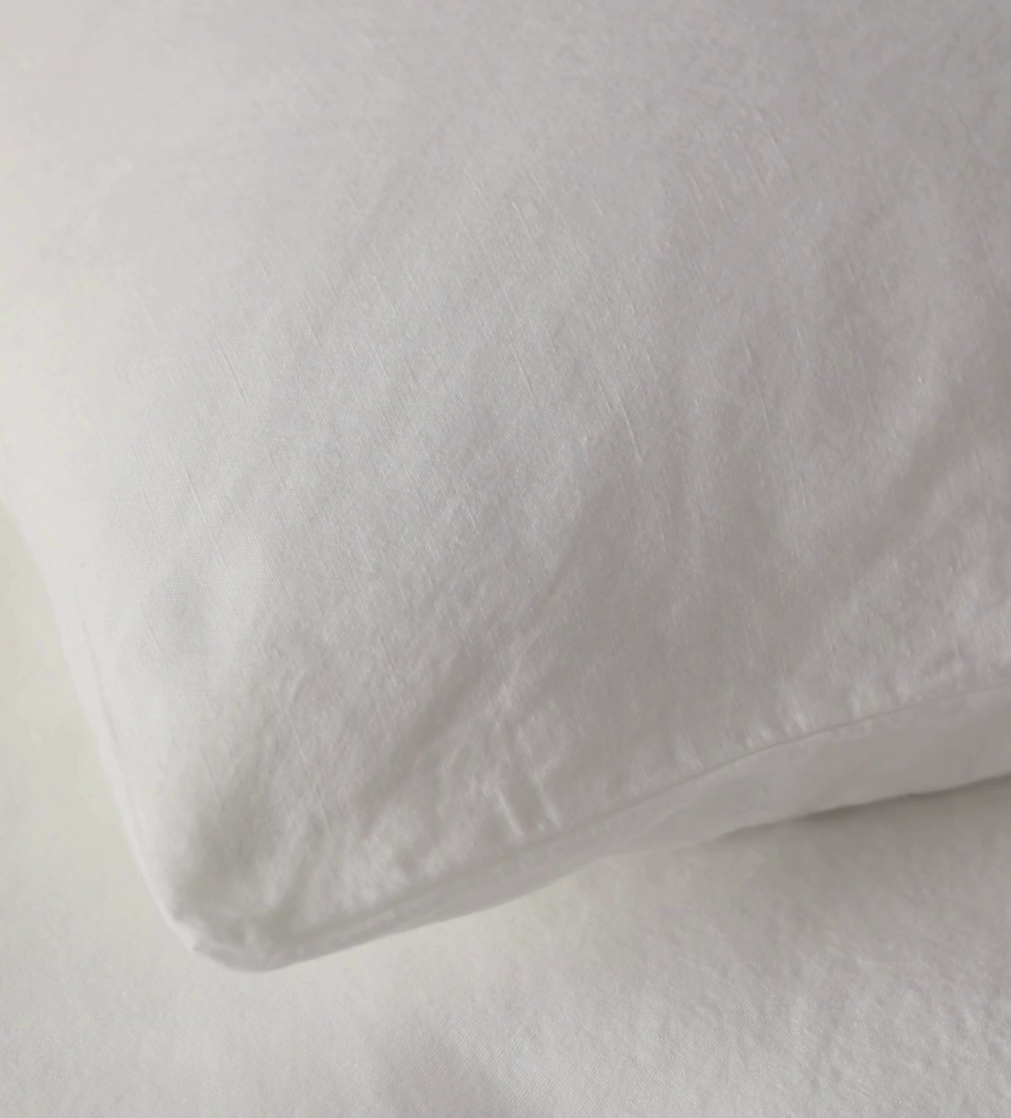 White Linen Blend Duvet Cover