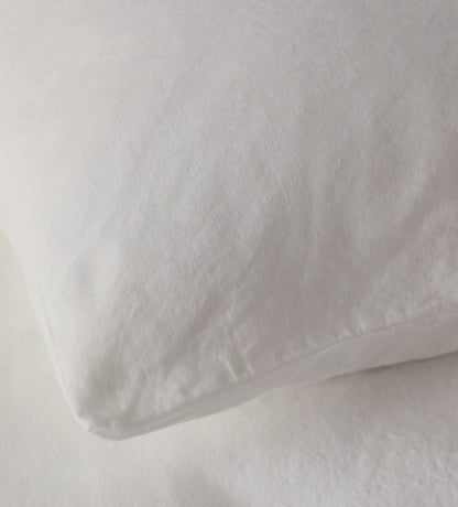 White Linen Blend Duvet Cover