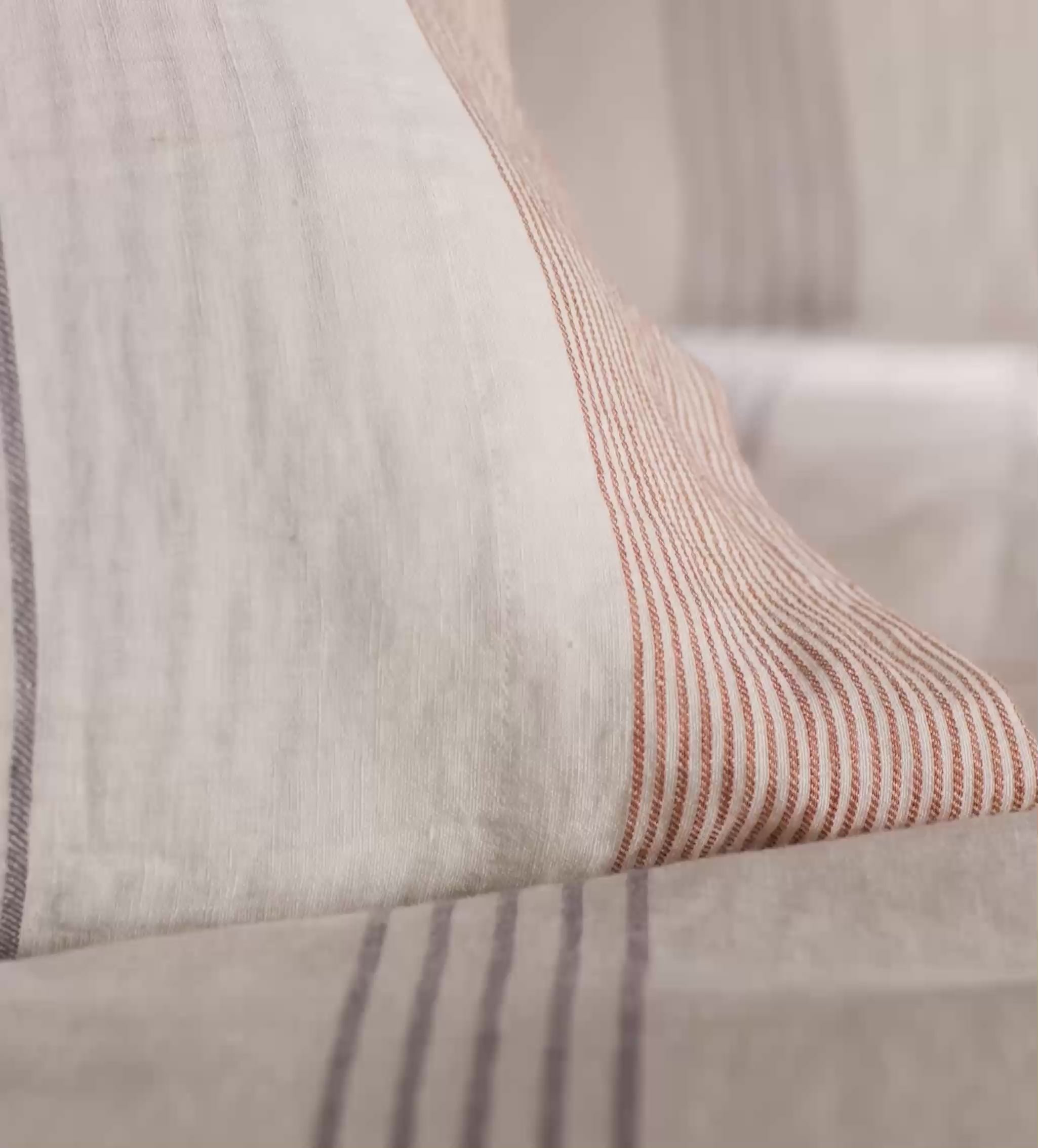 Sienna Stripe 100% Linen Bed Linen
