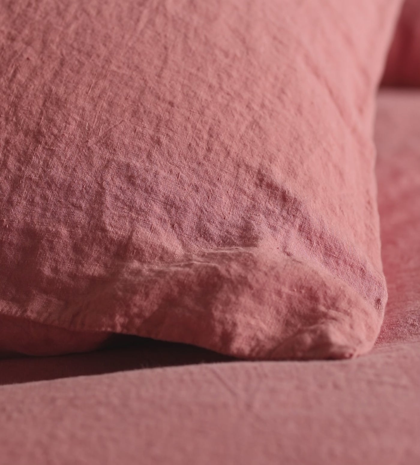 Canyon Pink 100% Linen Fitted Sheet