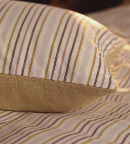 Polly Stripe Brushed 100% Organic Cotton Pillowcase