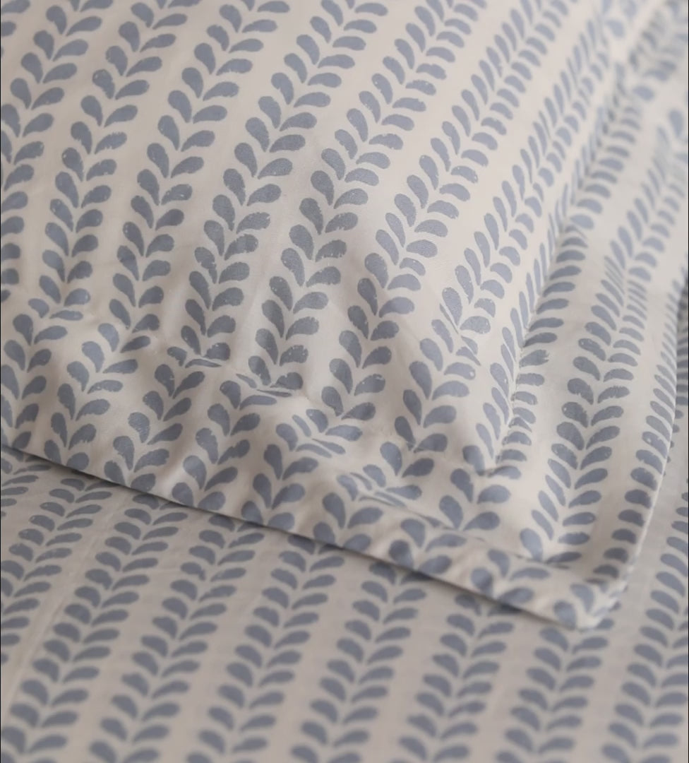 Molly Mahon Blue Bindi 100% Cotton Oxford Pillowcase
