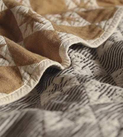 Bronze Bronte 100% Organic Cotton Quilted Throw