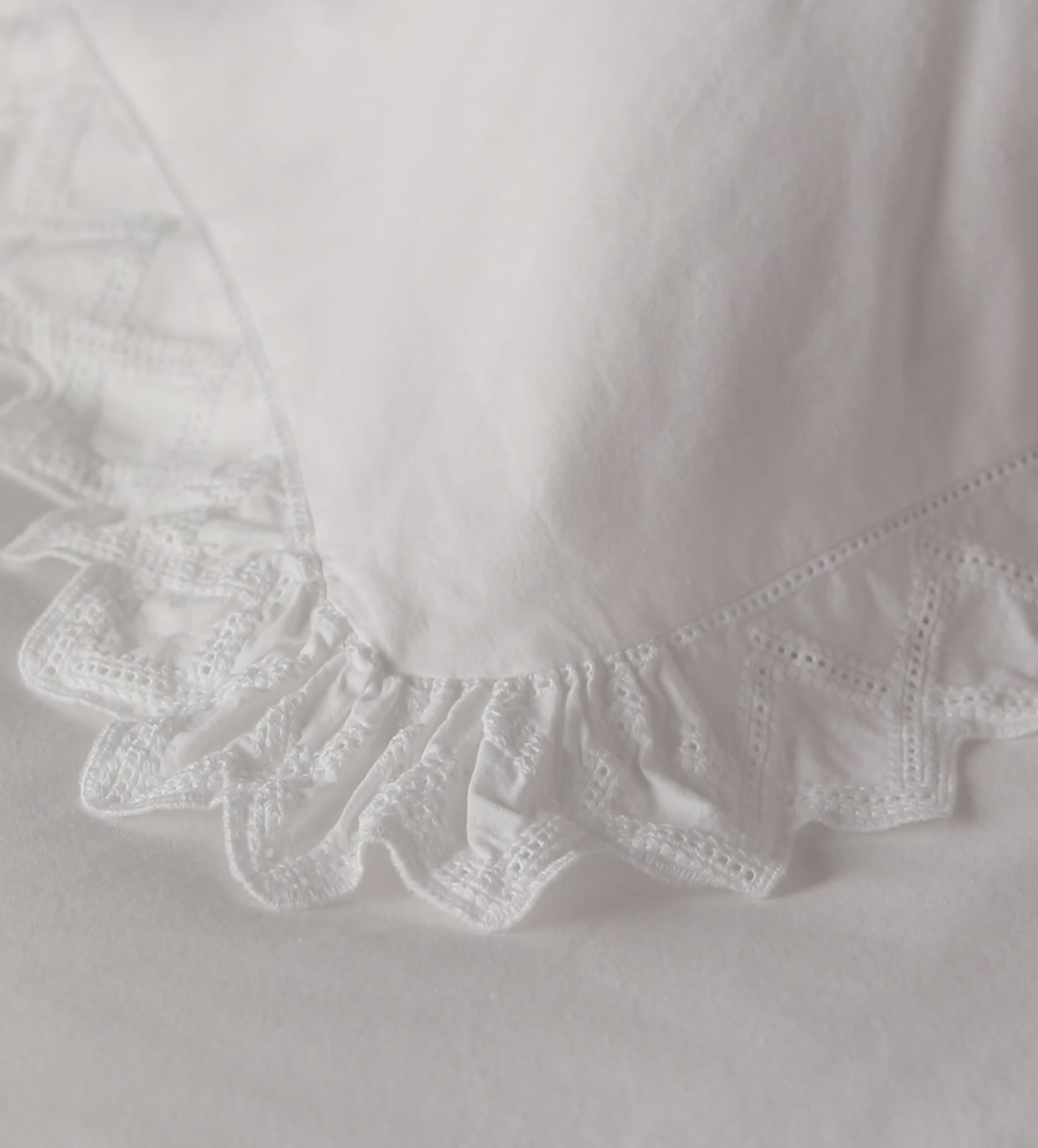 White Valerie 100% Cotton Pillowcase