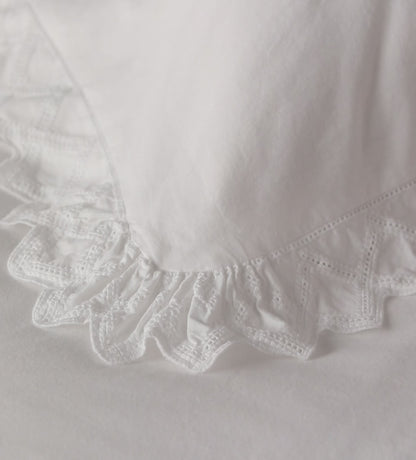 White Valerie 100% Cotton Pillowcase