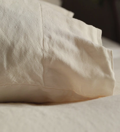 Clotted Cream Super Hero Linen Blend Bed Linen