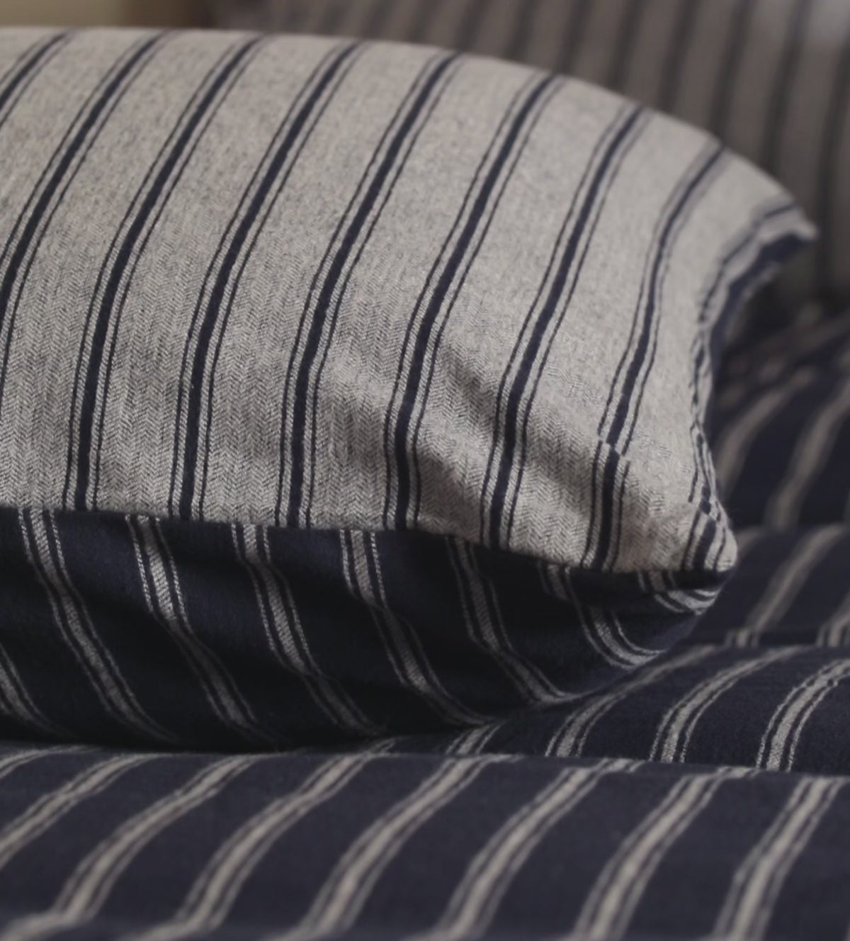 Louie Stripe Brushed 100% Organic Cotton Pillowcase