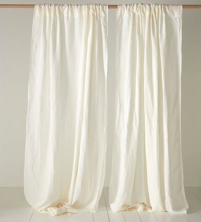 Cream 100% Linen Curtains