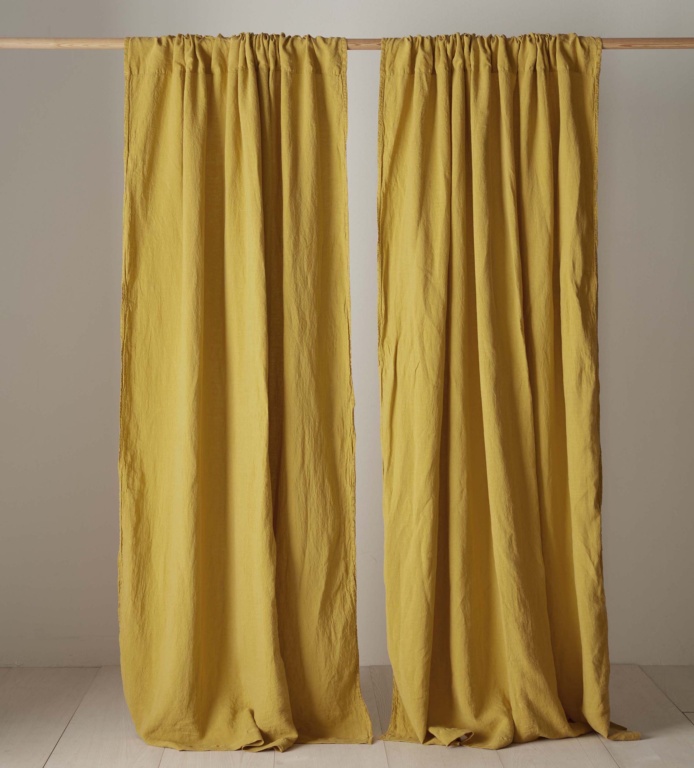100 LINEN MUSTARD CURTAIN
