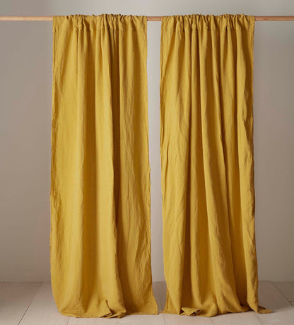 100 LINEN MUSTARD CURTAIN