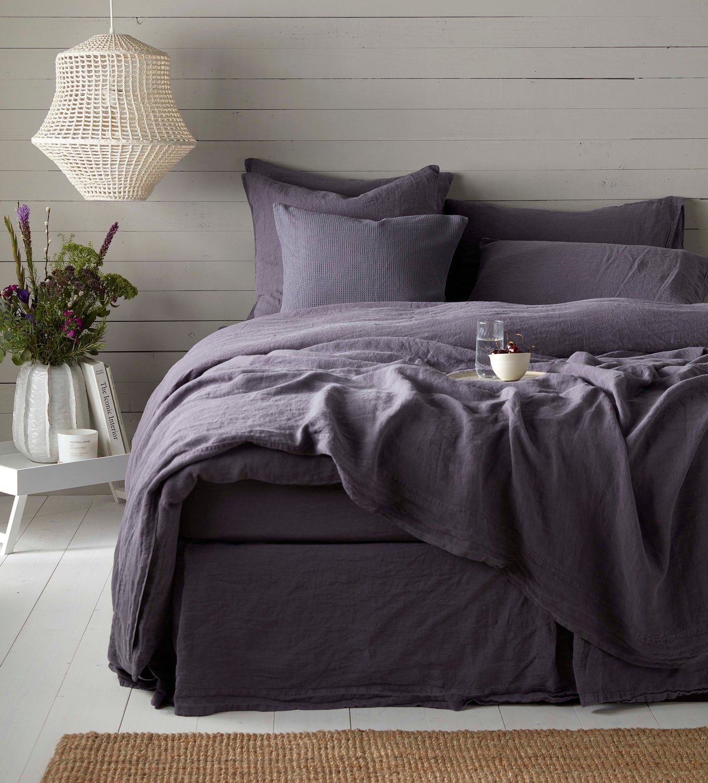 Aubergine Purple 100% Linen Bedding