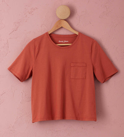 Ada Organic Jersey T Shirt Spice Cut Out Front