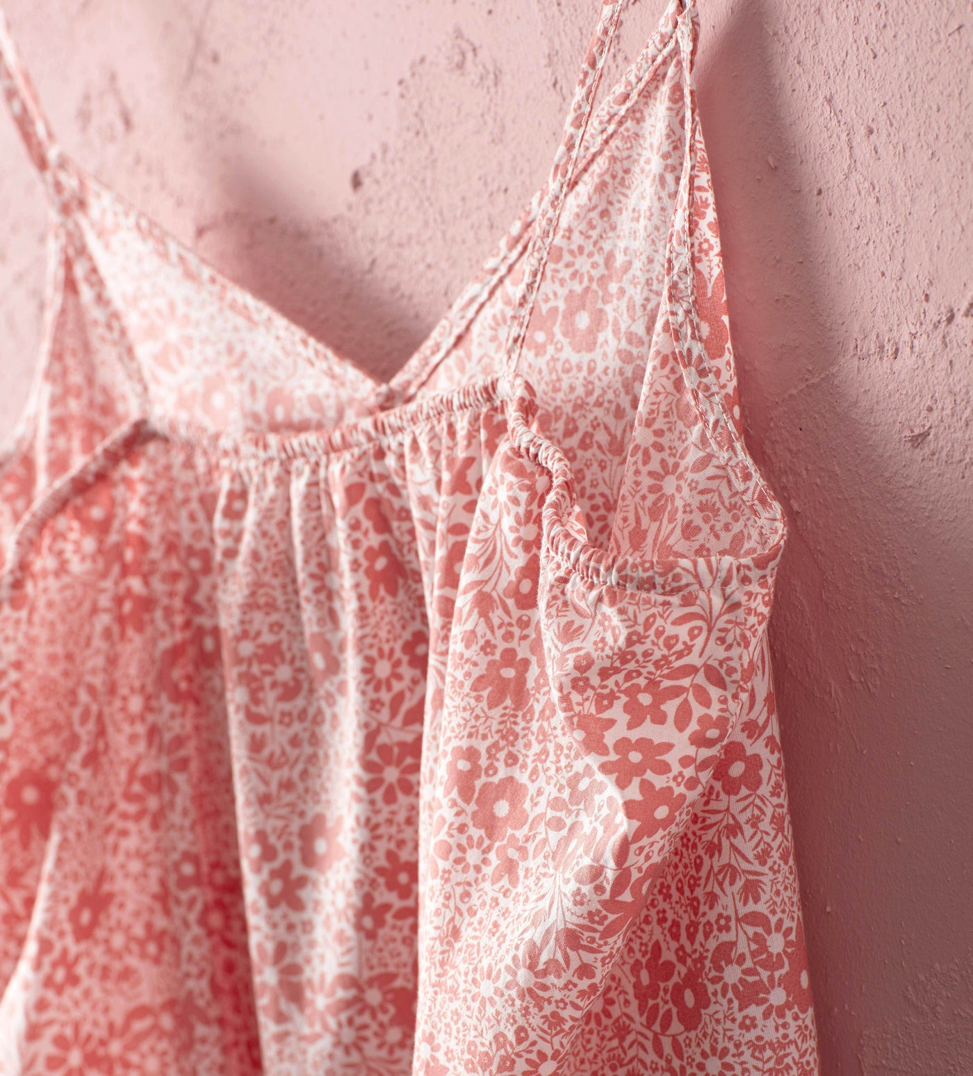 Alice Organic Cami Nightie Pink Cut Out Detail