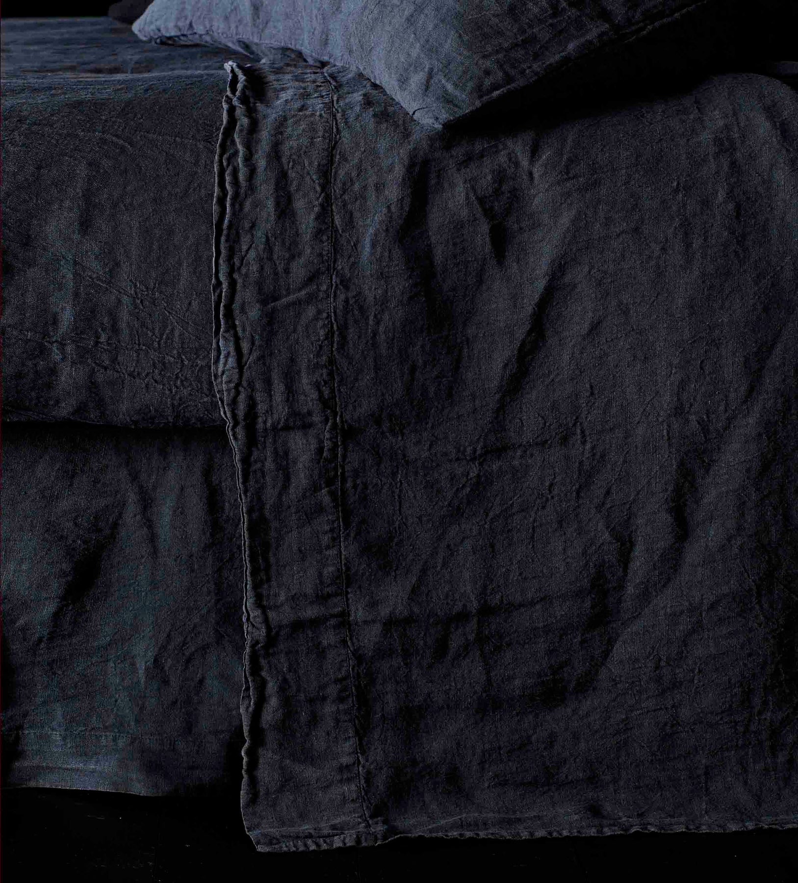 Black 100% Linen Bedding | Secret Linen Store