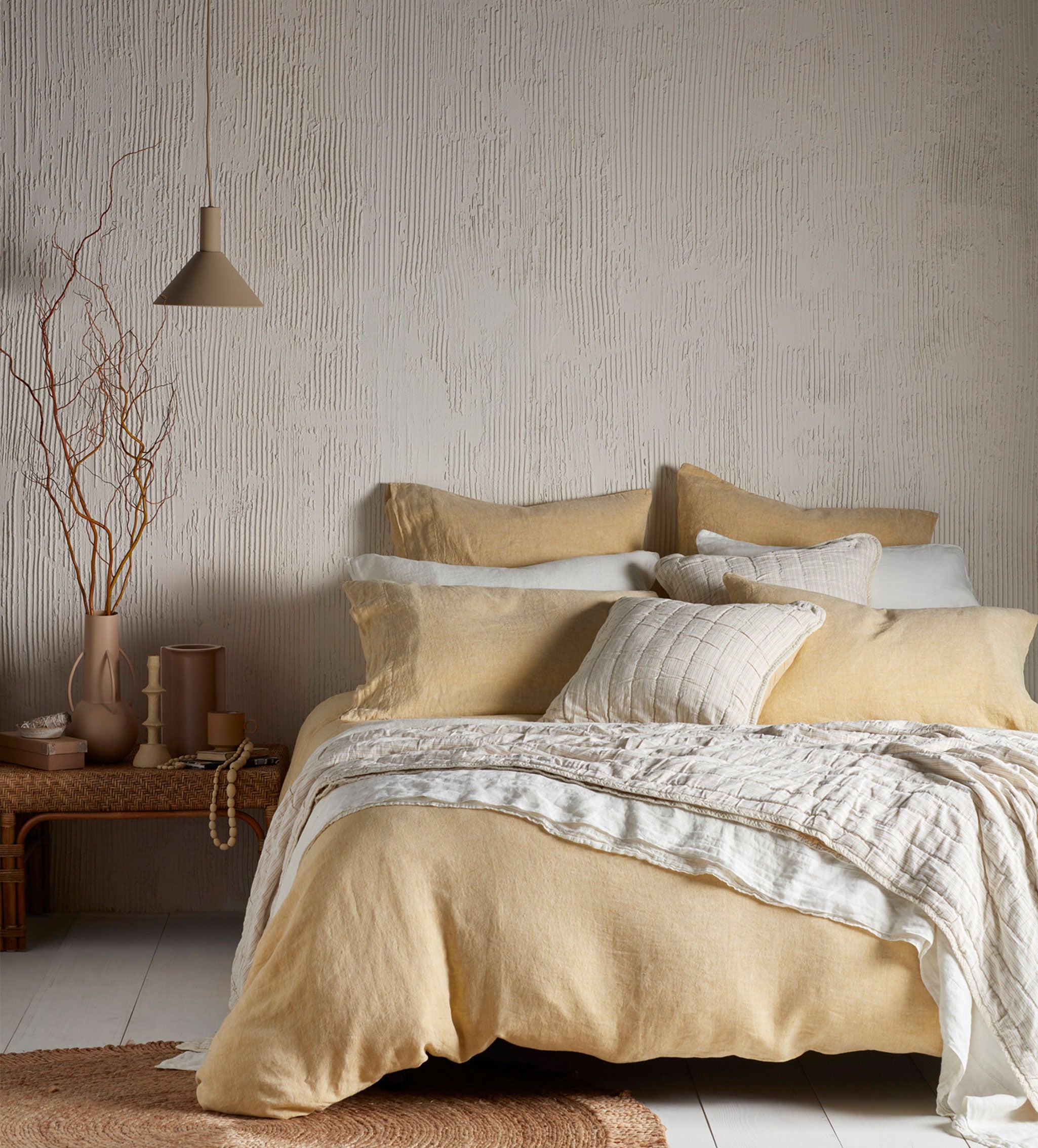 Buttercup 100% Linen Fitted Sheet