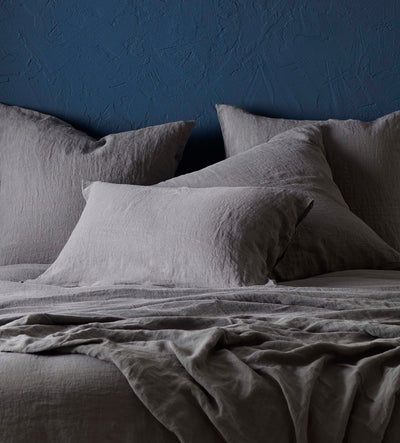 Charcoal 100% Linen Pillowcases