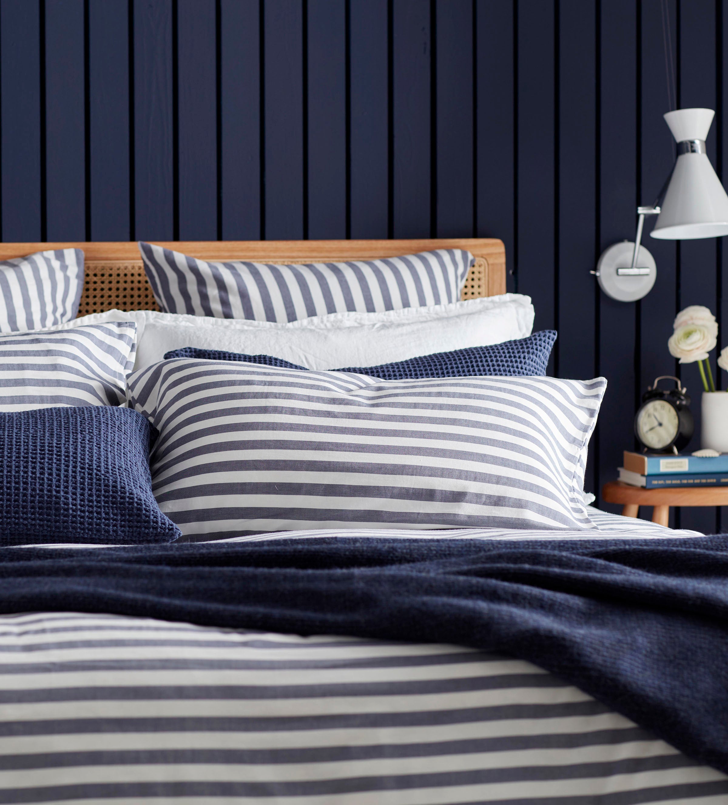 Coastal Stripe Navy Pillowcases