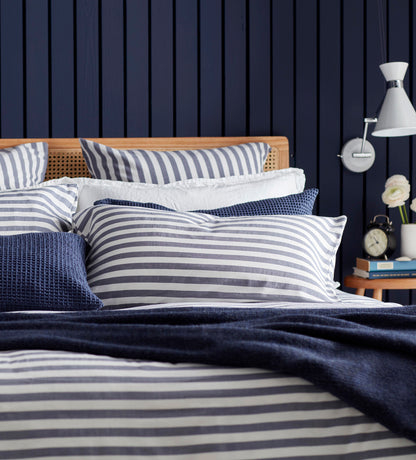 Coastal Stripe Navy Pillowcases