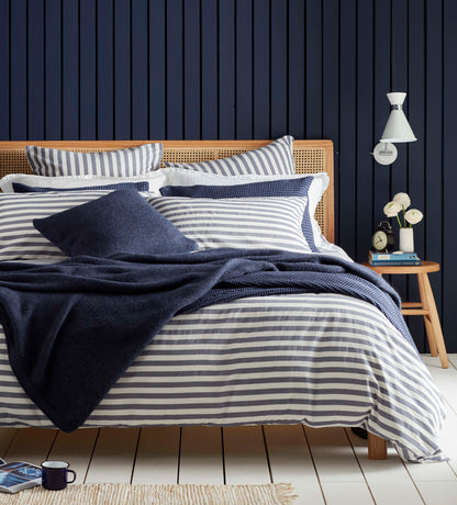 Coastal Stripe Navy Bedding