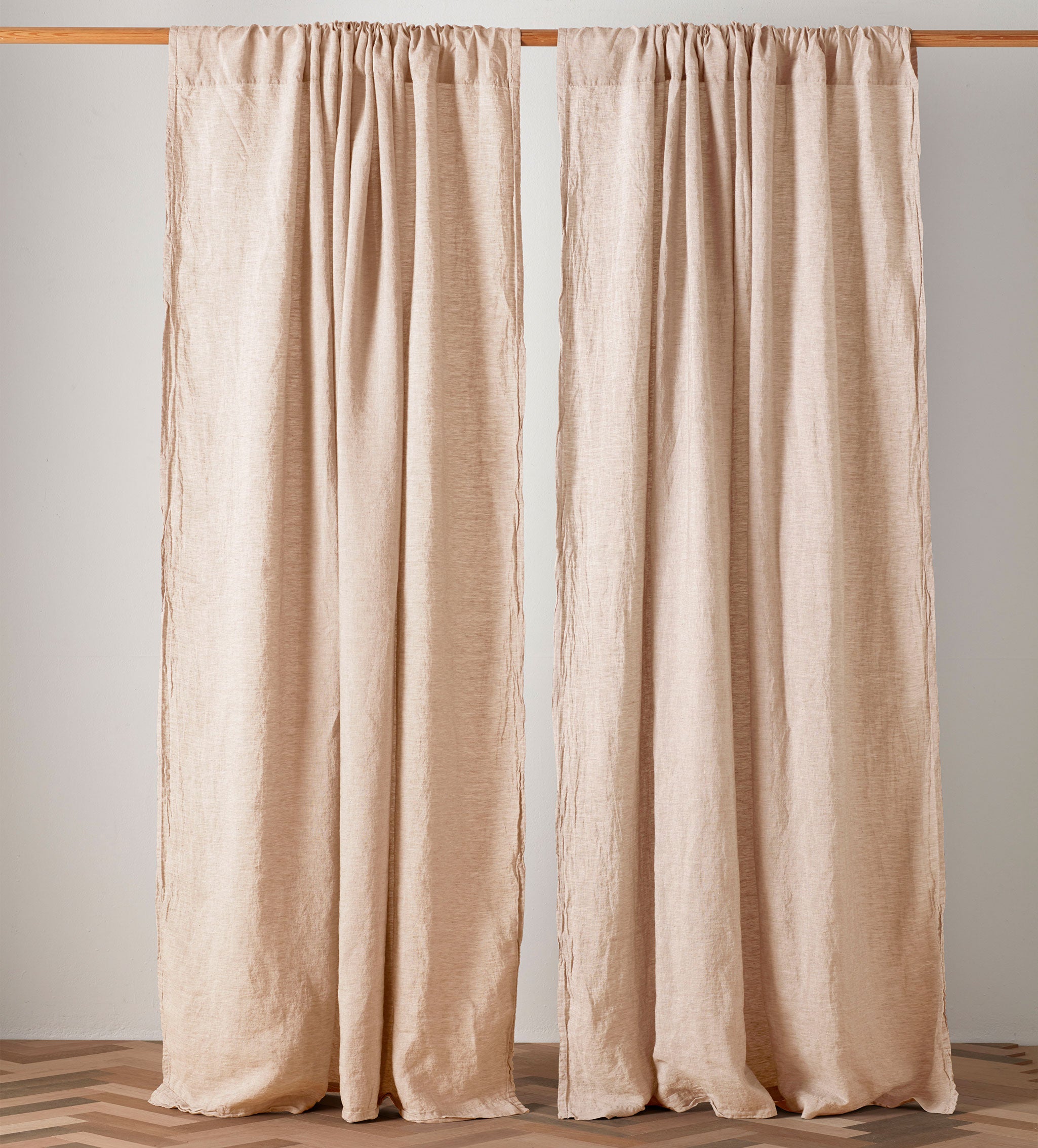 Café au Lay 100% Linen Loop Top Curtain (Single)