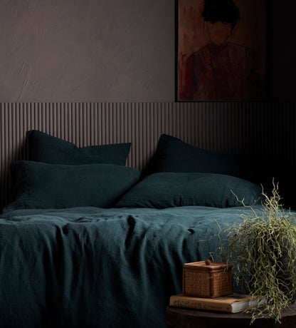 DARKEST SPRUCE LINEN BED LINEN PORT 2