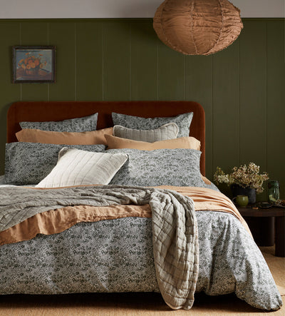 Olive Green Dorothy 100% Cotton Bed Linen