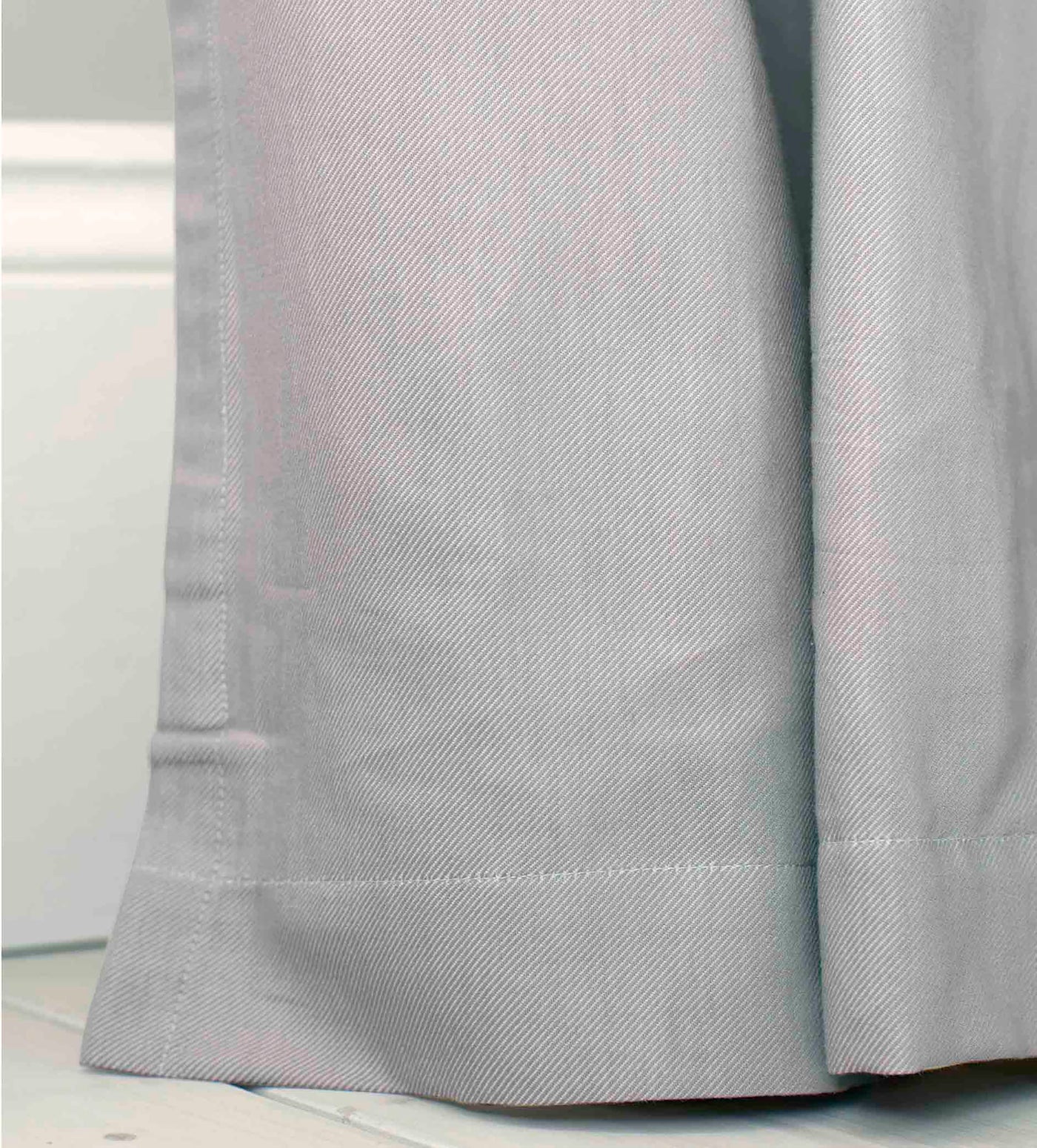 Relaxed Denim Dove Grey Curtain Detail