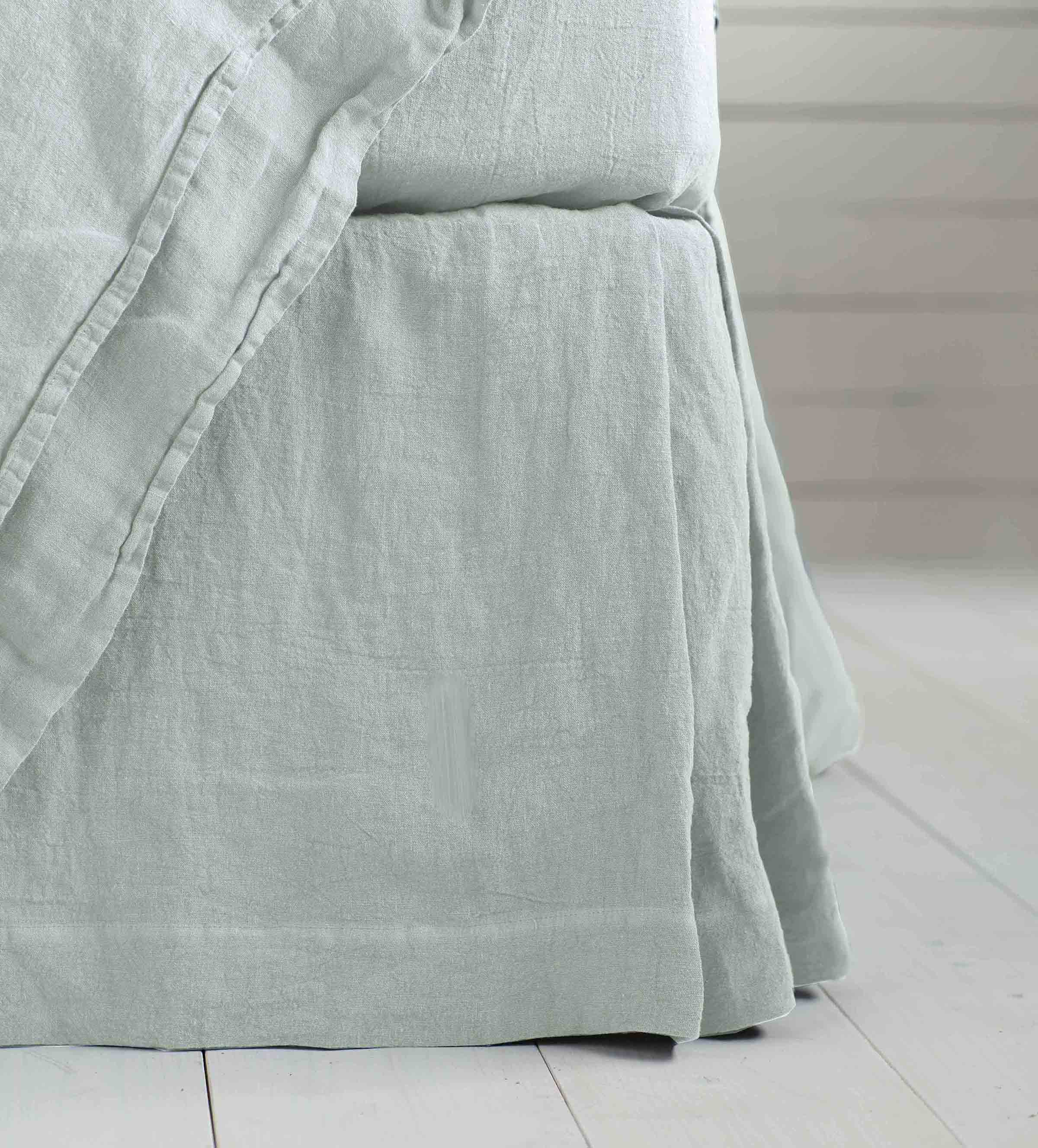 Duck Egg 100% Linen Bed Valance