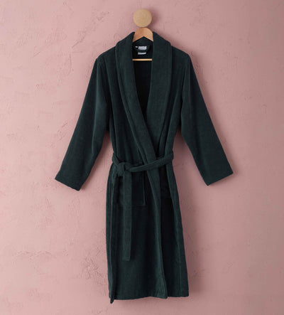 Darkest Spruce Audrey Luxury Cotton Towelling Robe