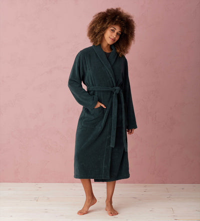 Darkest Spruce Audrey Luxury Cotton Towelling Robe