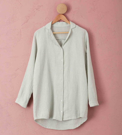 Edie Nightshirt Mint Cut Out Front