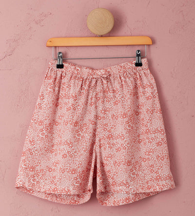 Evie Organic Shorts Pink Cut Out Front