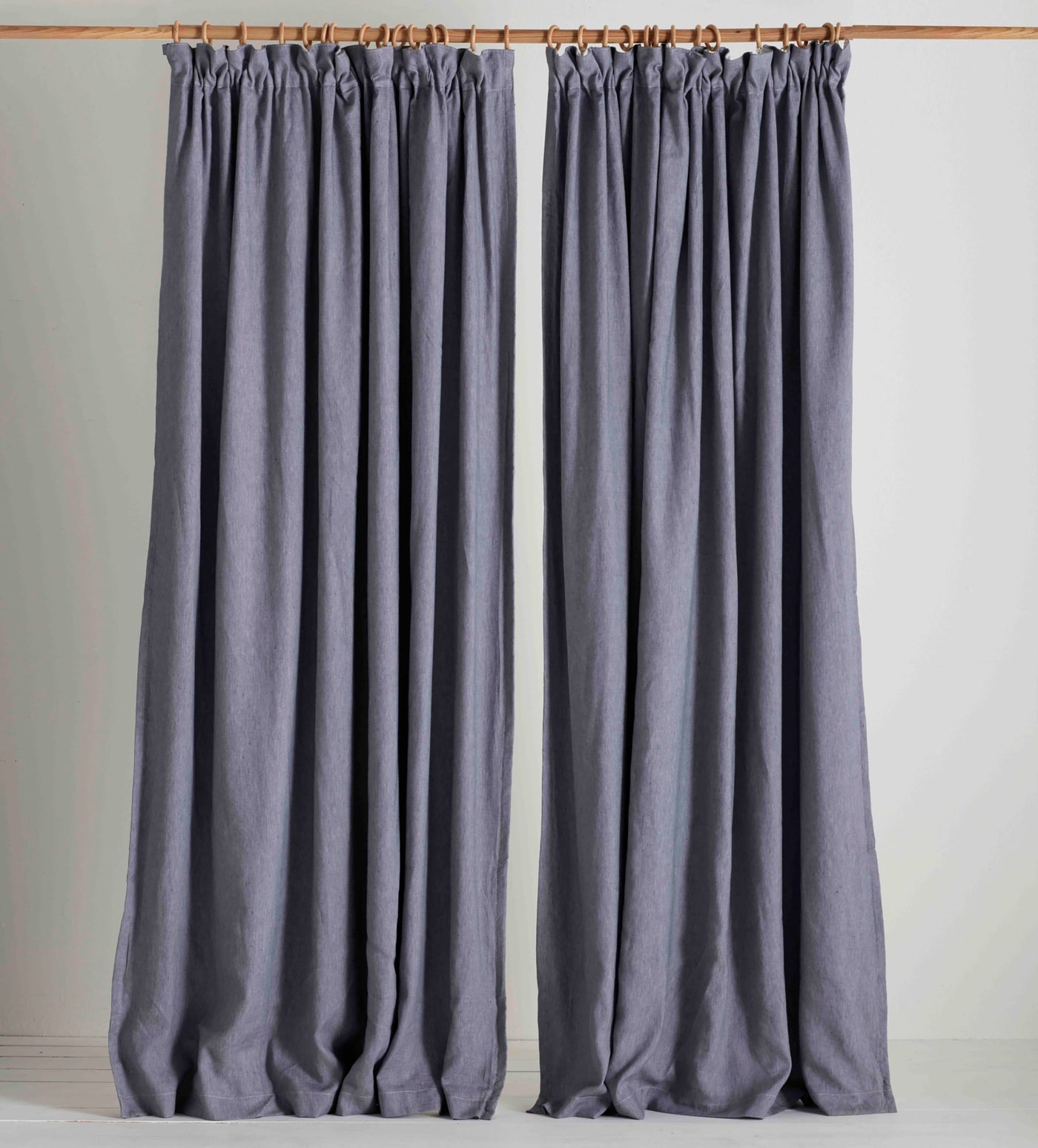 FRENCH BLUE TWILL BLACKOUT CURTAINS