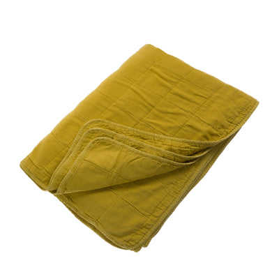 Chartreuse Finn 100% Cotton Quilted Throw