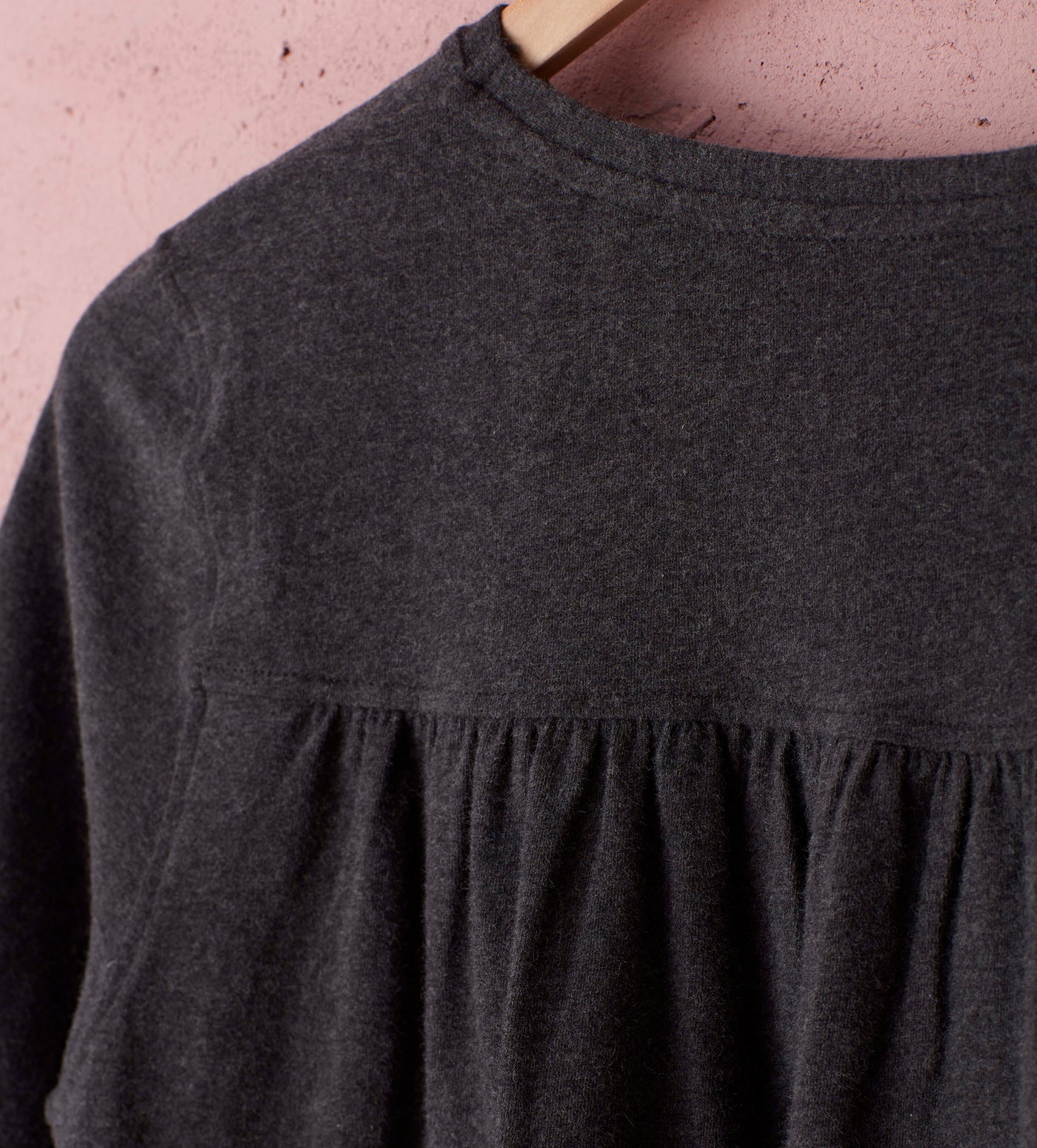 Jo Charcoal Organic Cotton T Shirt Back Detail