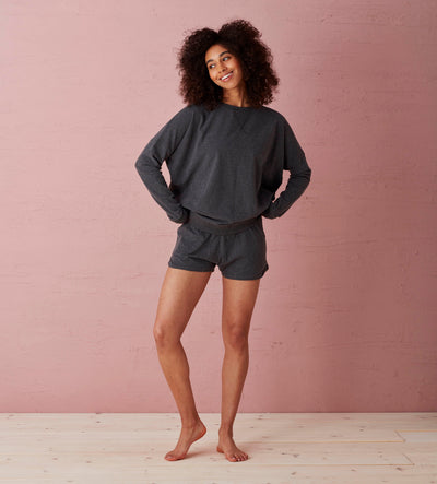 Jo Charcoal Organic Lounge Top Front Model