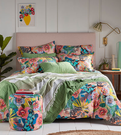 Kitty McCall Summer Garden 100% Linen Bed Linen