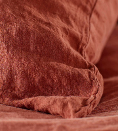 Spice 100% Linen Bedding Corner Detail