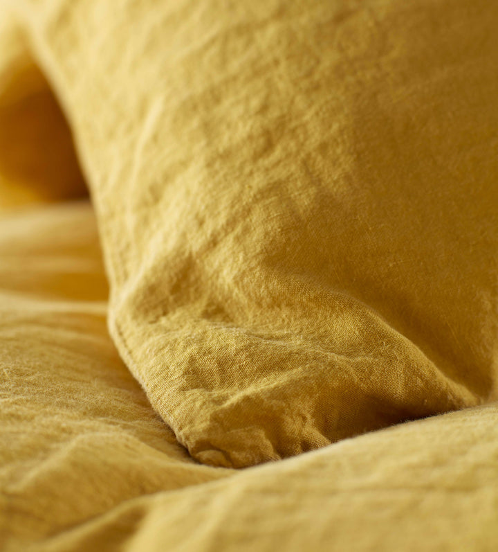 BEDMUST King Size Pillowcase Set Of 1 - Yellow "Good Vibes Only" Pattern | 20x36 Inch Envelope Closure Cover - View #6