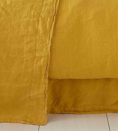 MUSTARD LINEN FLAT SHEET NEW 2