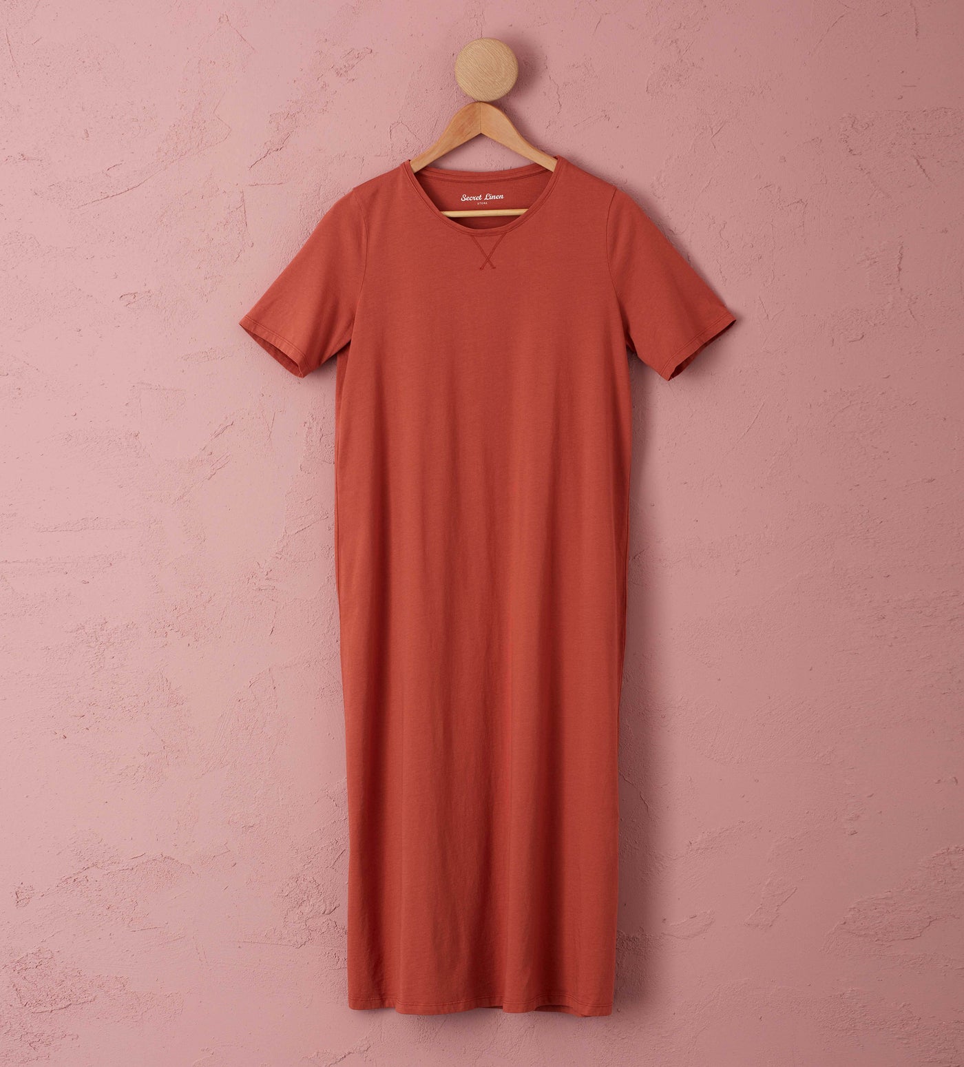 Maggie Organic Jersey Nightie Spice Cut Out Front