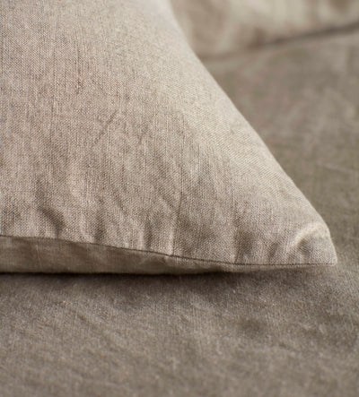 Natural 100% Linen Bedding Corner Detail