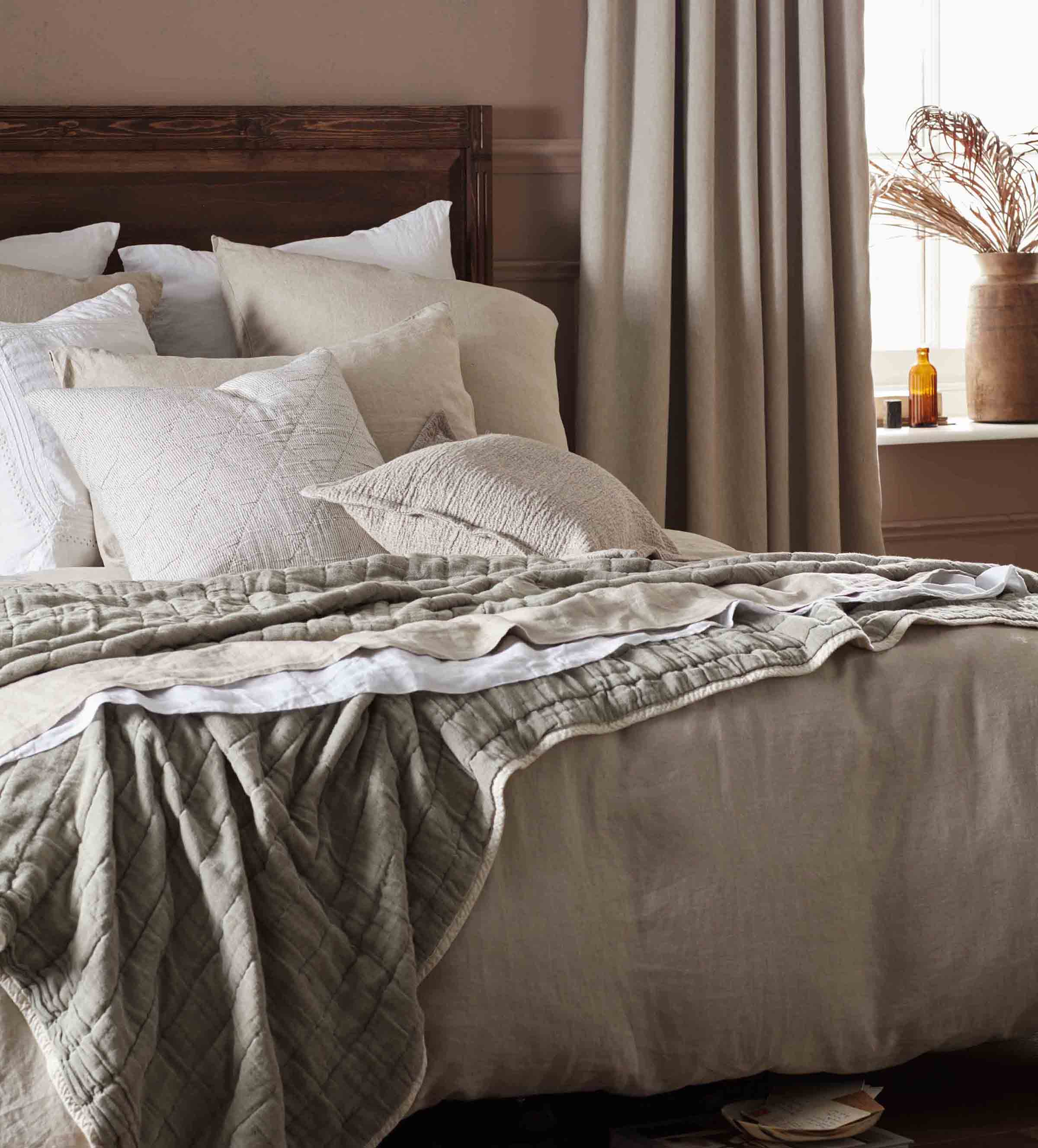 NATURAL LINEN BED LINEN SIDE 2022