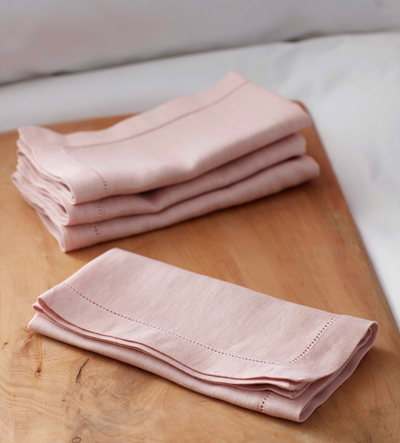 Blush Pink Nigel Cotton Linen Napkins