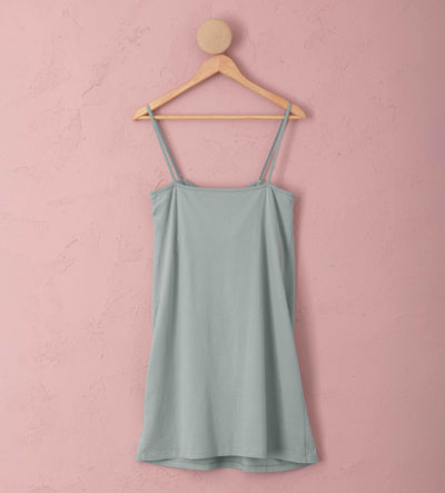 Nellie Organic Cami Nightie Teal Cut Out Back