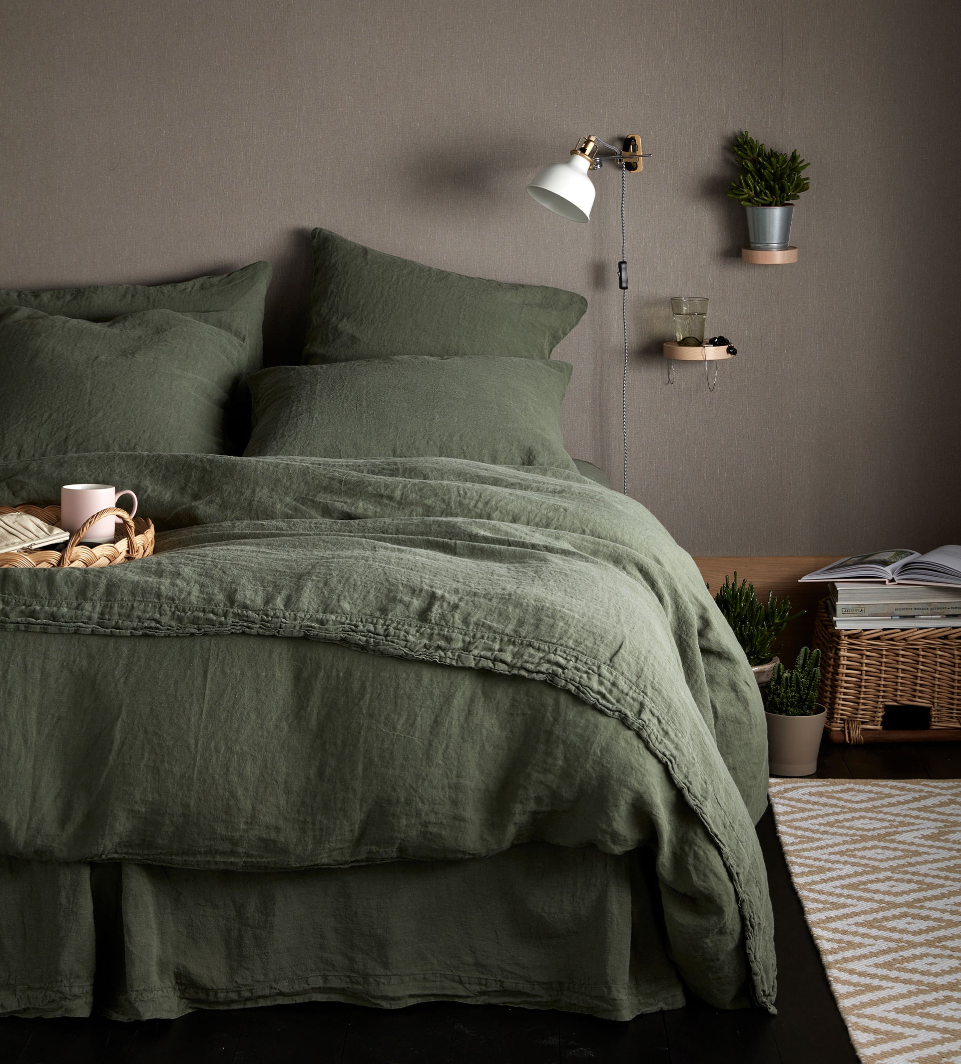 Olive Green 100% Duvet Cover