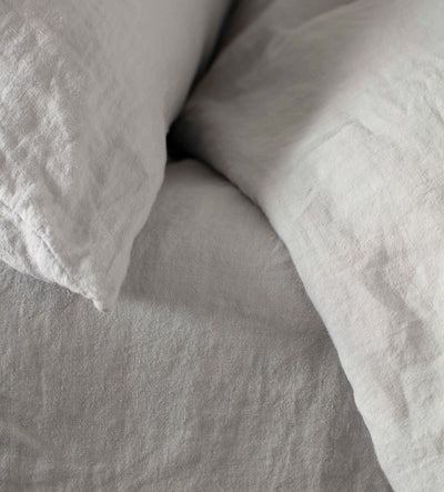 Pebble Grey 100% Linen Fitted Sheet
