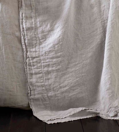 PEBBLE GREY LINEN FLAT SHEET NEW