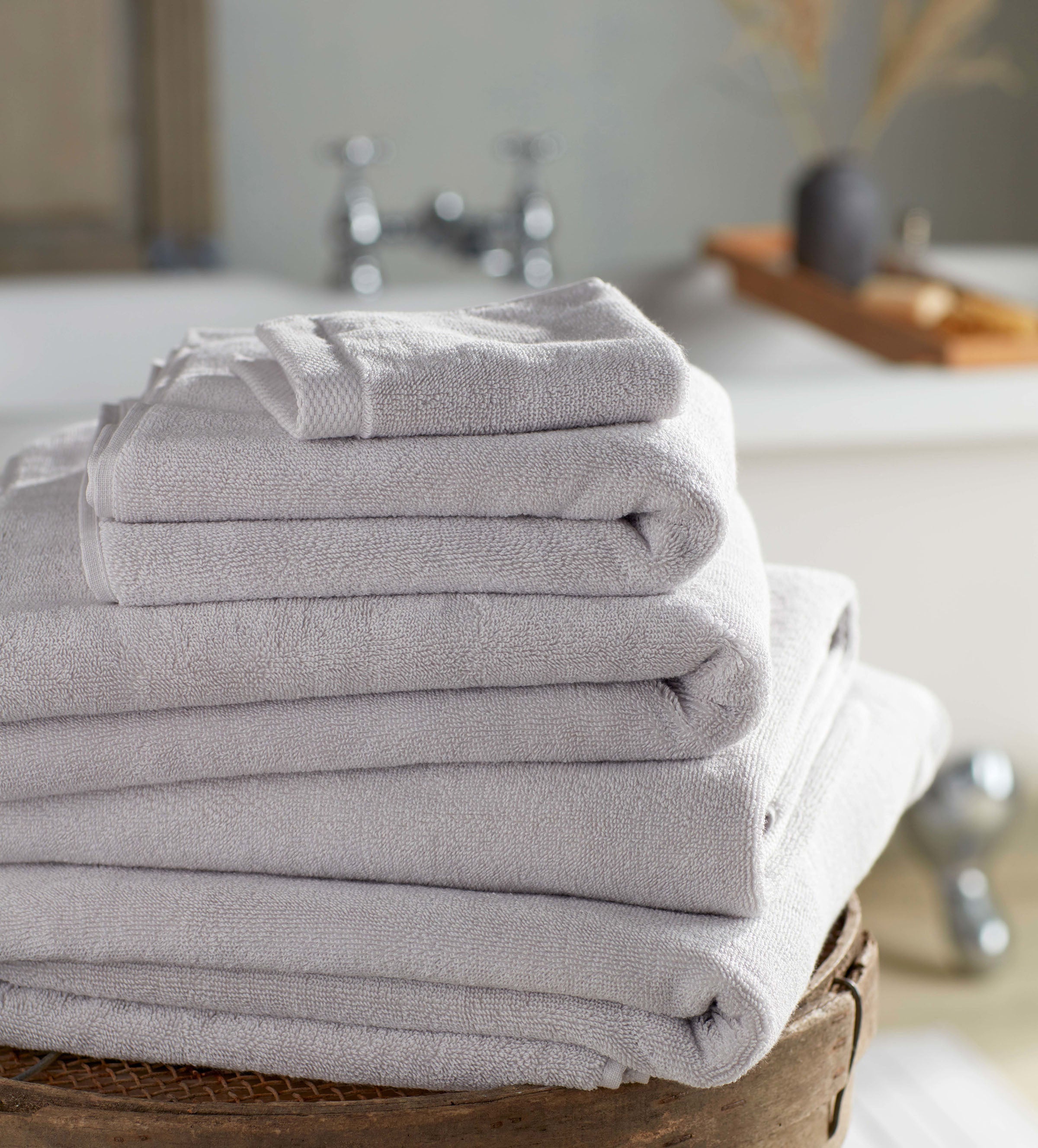 Pebble Grey Luxury Cotton Towels | Secret Linen Store